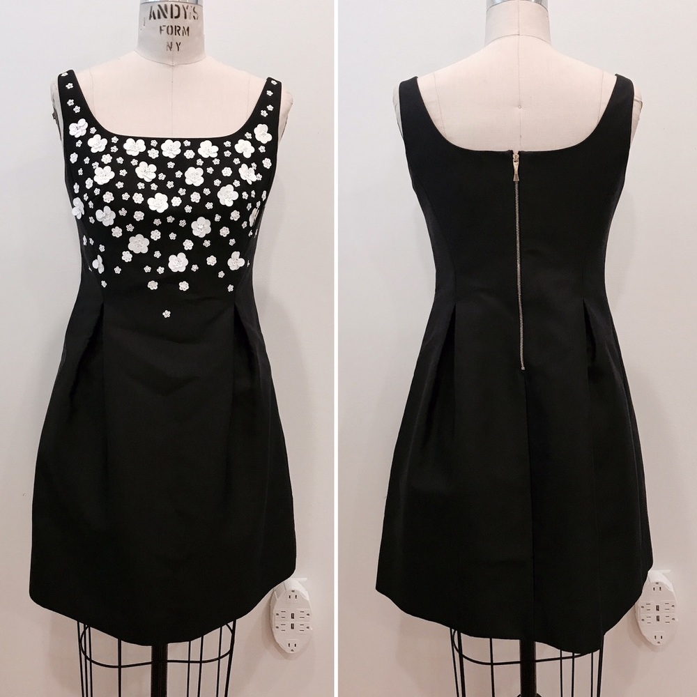 kate spade Black and White Floral Midi Dress